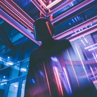 Neon mask PC 4k wallpaper