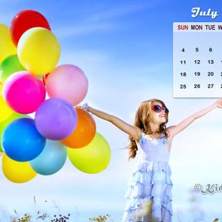 July 2021 calendar wallpaper