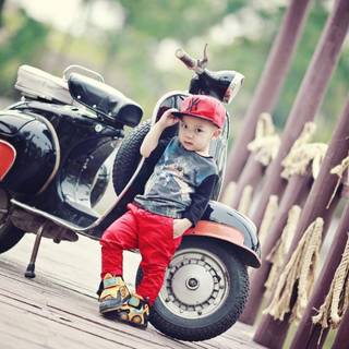 Boy bike wallpaper