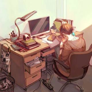 Lofi bedroom wallpaper