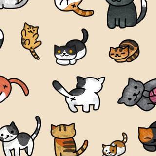 Cartoon kitty wallpaper