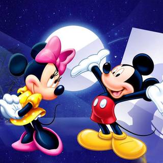 Minnie Mouse and Mickey Mouse wallpaper
