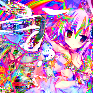 Anime glitchcore wallpaper