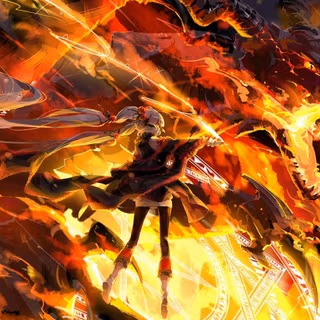 Fire and water dragon wallpaper