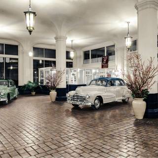 Car showroom wallpaper