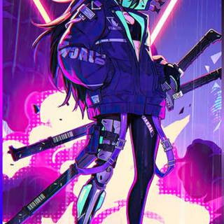 Cool anime neon wallpaper
