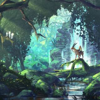 Anime jungle wallpaper