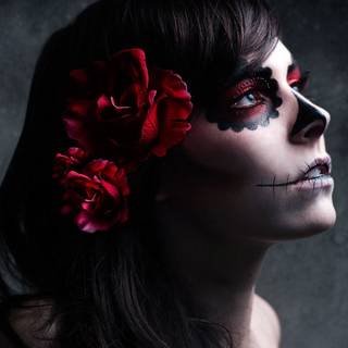 Skulls women wallpaper