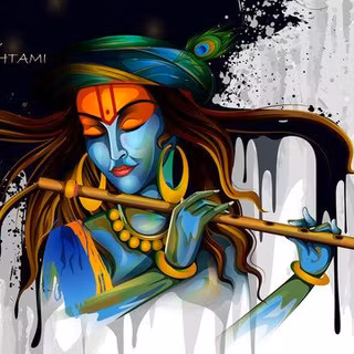 Lord Krishna painting wallpaper