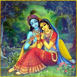 Lord Krishna painting wallpaper