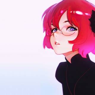 Red anime girl 4k wallpaper