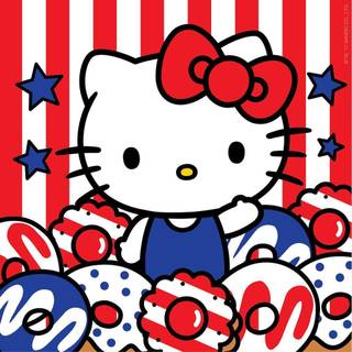 4th of July Hello Kitty wallpaper