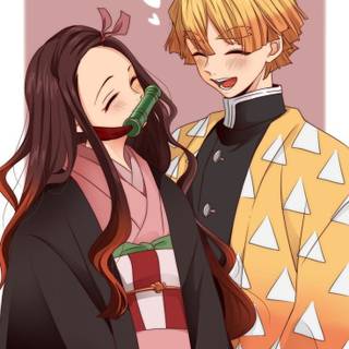 Zenitsu x Nezuko wallpaper