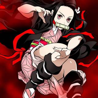 Nezuko blood art wallpaper
