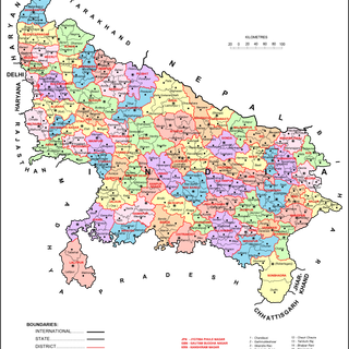 Uttar Pradesh map wallpaper