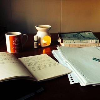 Autumn studying wallpaper