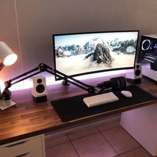 Gaming PC setup wallpaper