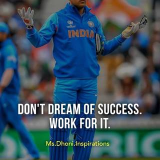 MS Dhoni quotes wallpaper