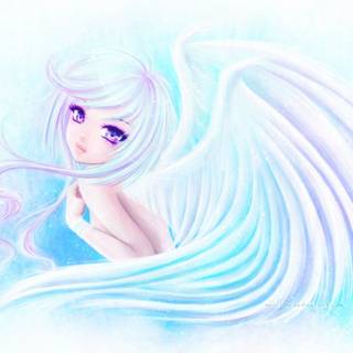 Cute angel anime girl wallpaper