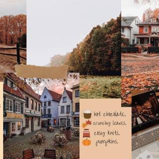 Autumn aesthetic laptop wallpaper