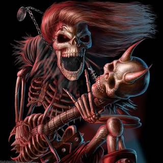 Skull music wallpaper