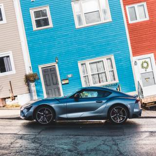 House and car wallpaper