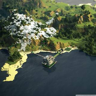 Minecraft landscape wallpaper