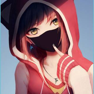 Girl cartoon mobile wallpaper