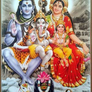 Lord Shiva and Parvathi wallpaper