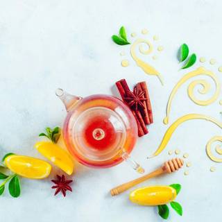 Vanilla tea wallpaper