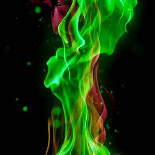 Green flames wallpaper