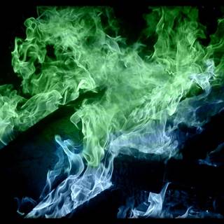 Green flames wallpaper