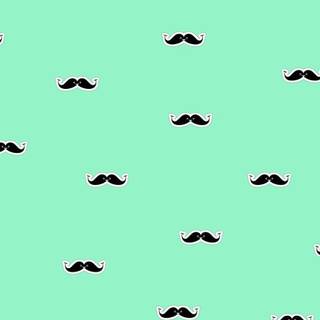 Kawaii mustache wallpaper