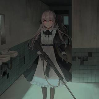 Anime bathroom wallpaper