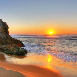 Sunset beach HD 2021 wallpaper