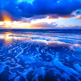 Sunset beach HD 2021 wallpaper