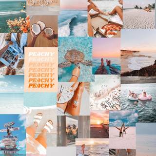 Peachy summer wallpaper