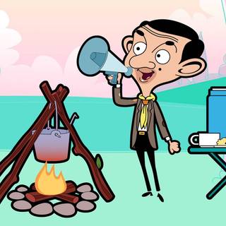 Mr Bean cartoon PC wallpaper