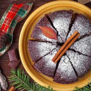 Christmas cake wallpaper