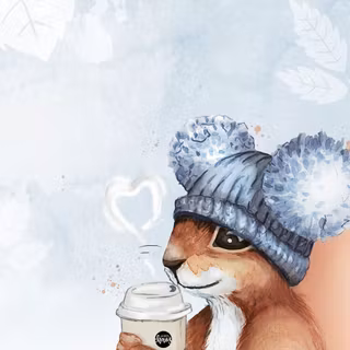 Watercolour animal wallpaper