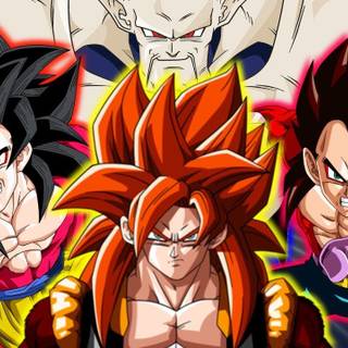 SSJ4 Goku and SSJB Vegeta wallpaper