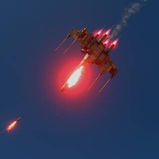 X-Wing firing wallpaper