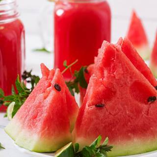 Watermelon fruit red summer wallpaper