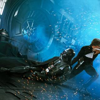 Vader and Luke computer wallpaper