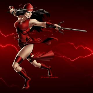 Daredevil and Elektra desktop wallpaper