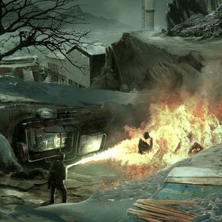 Flamethrower desktop wallpaper