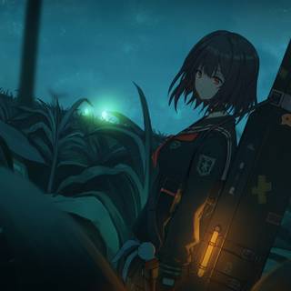 Night anime girls wallpaper