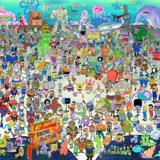Spongebob Squarepants collage wallpaper