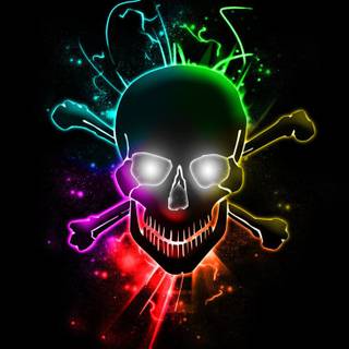 Rainbow skulls wallpaper
