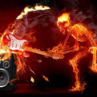 Music skull wallpaper